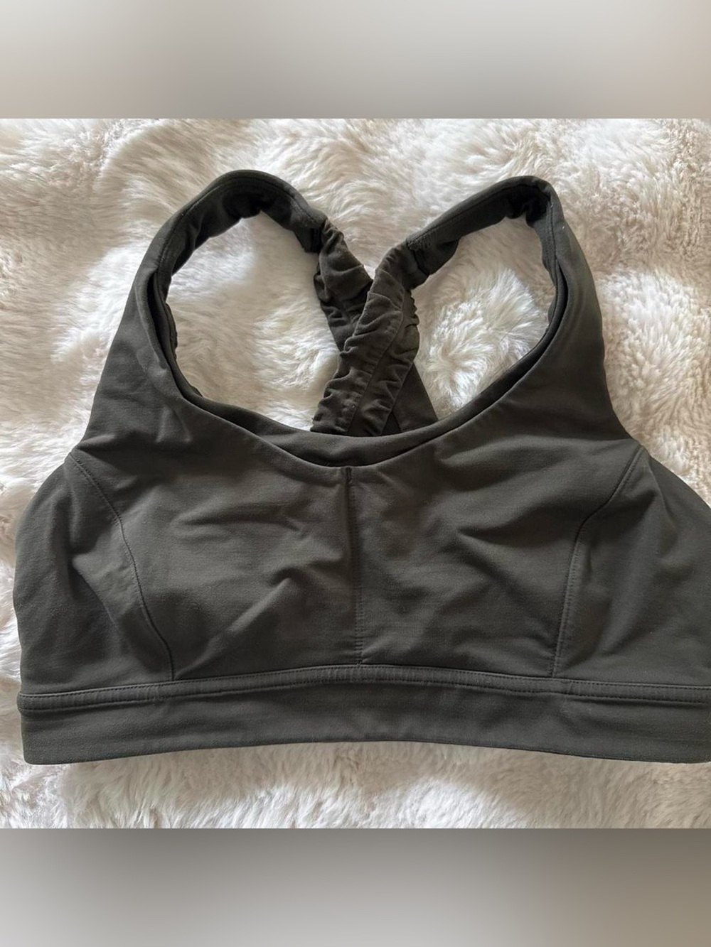 lululemon athletica Olive Green Cross-Back Sports Bra